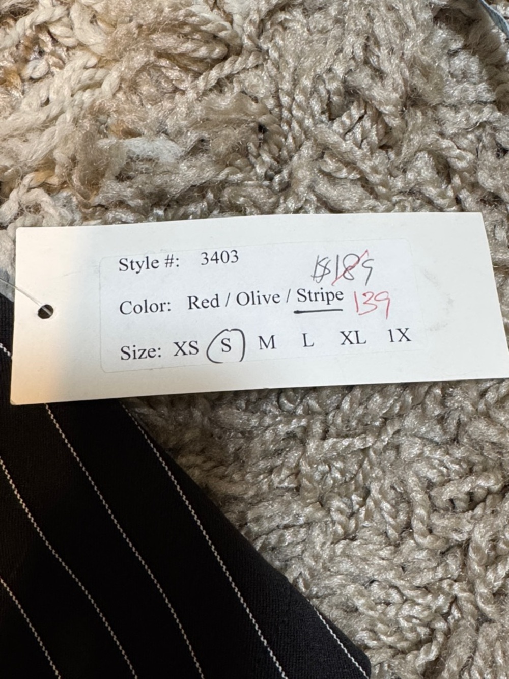 NWT XIAO Black Boxy Pinstripe Pullover with Gingham Applique size Small - Picture 8 of 13